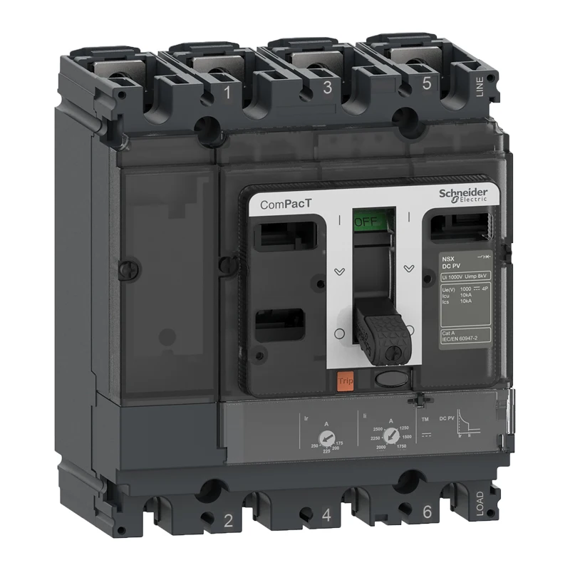 Schneiders Original NSX100S 100kA DC 4P4D 32A TMD NSX Series circuit breakers C10S4TM032D