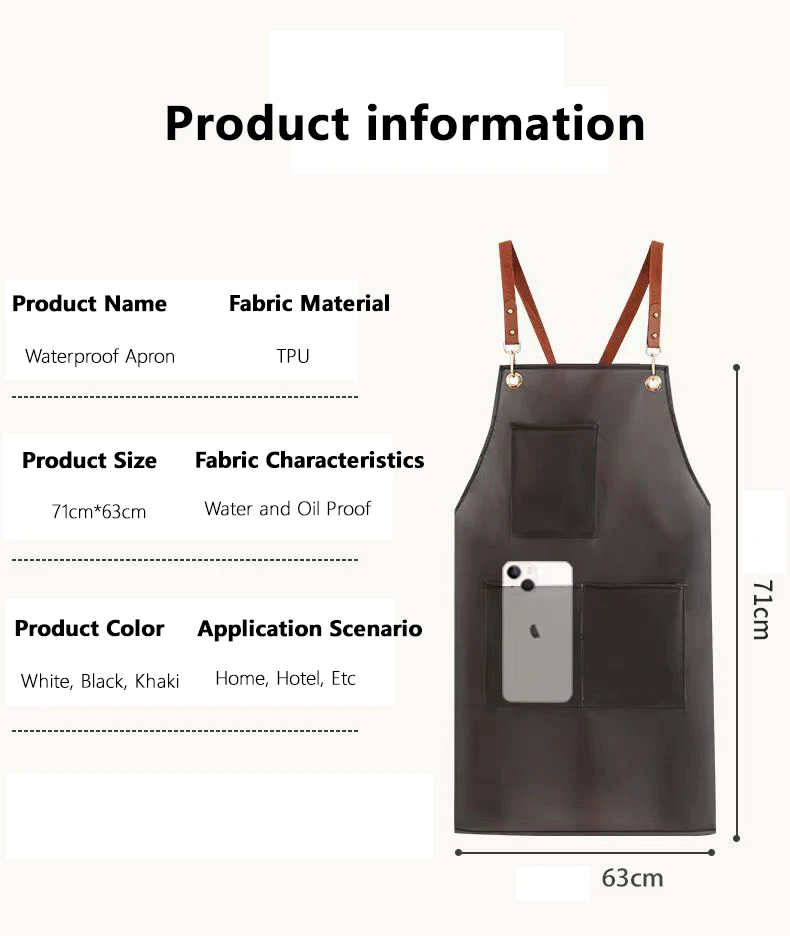 Chemical Resistant TPU Apron Plus Size Unisex Waterproof Aprons for Dish washing