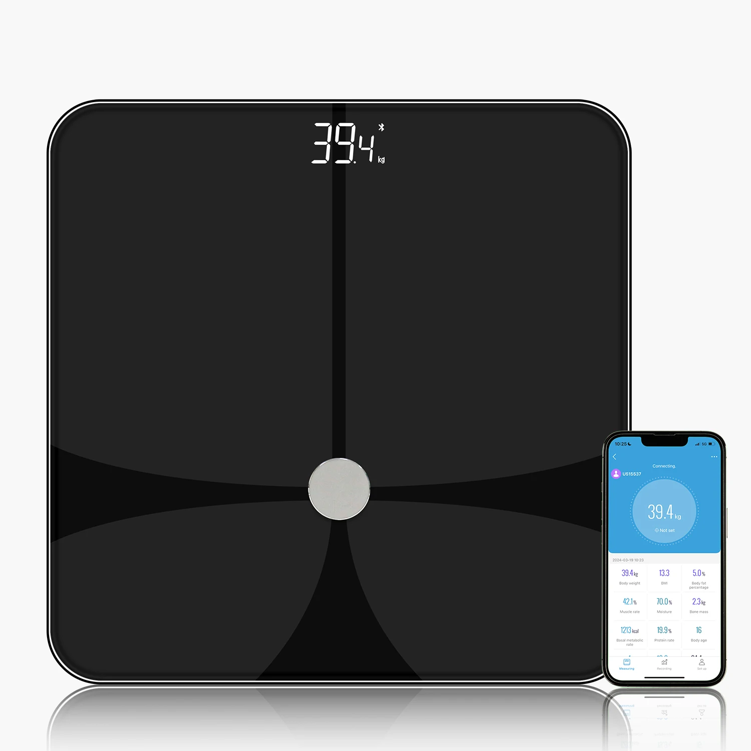 ITO Coating Film Smart Body Fat Scale Body Weight BT Link Fitness Scale Waterproof Bathroom BMI Scale