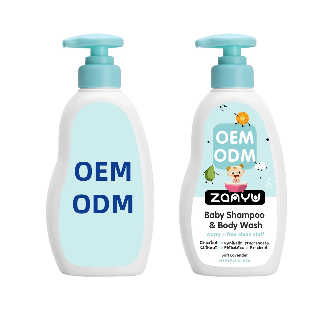 OEM ODM 300 мл органический 2 в 1 собственный бренд детский шампунь для душа увлажняющий гель