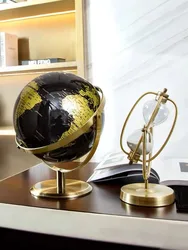 Creative Metal Stand Multilingual World Globe Geography Office Home Decoration Ornament Globe
