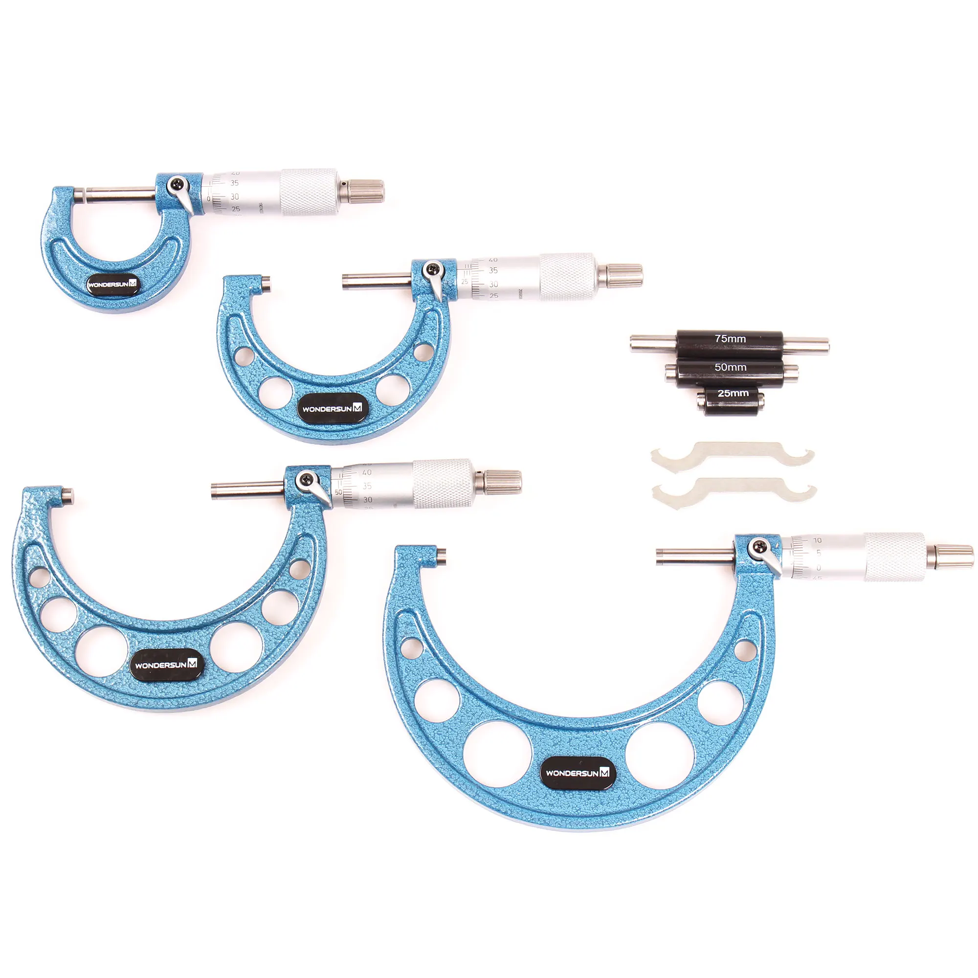 Industrial Quality micrometer 0-100mm  Outside Micrometers set with Stainless Steel Spindle and Carbide Tips