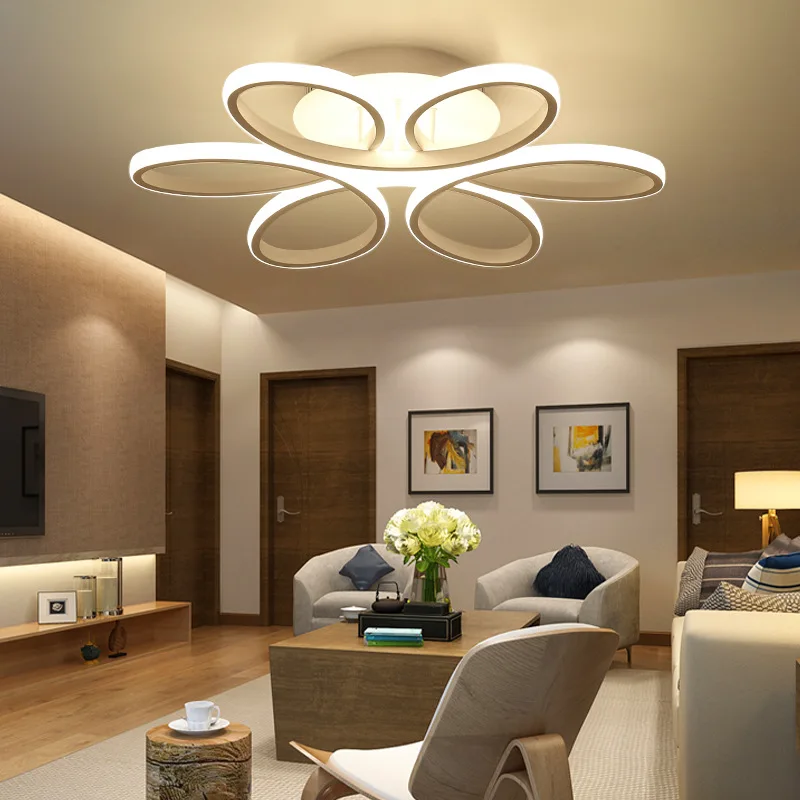 Living Room LED Ceiling Light Modern Dia74cm Flower LED Ceiling Lamp