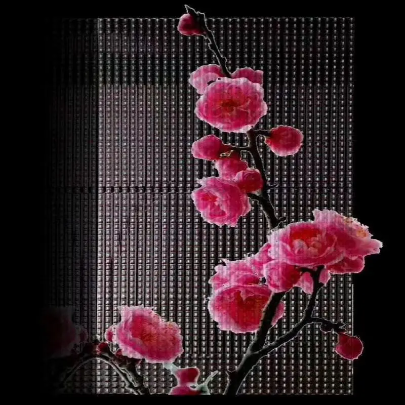 Kingyi P20 Advertising Outdoor Waterproof Programmable Led Curtain Display RGB Transparent Led Pixel Point Lights Grid Screen