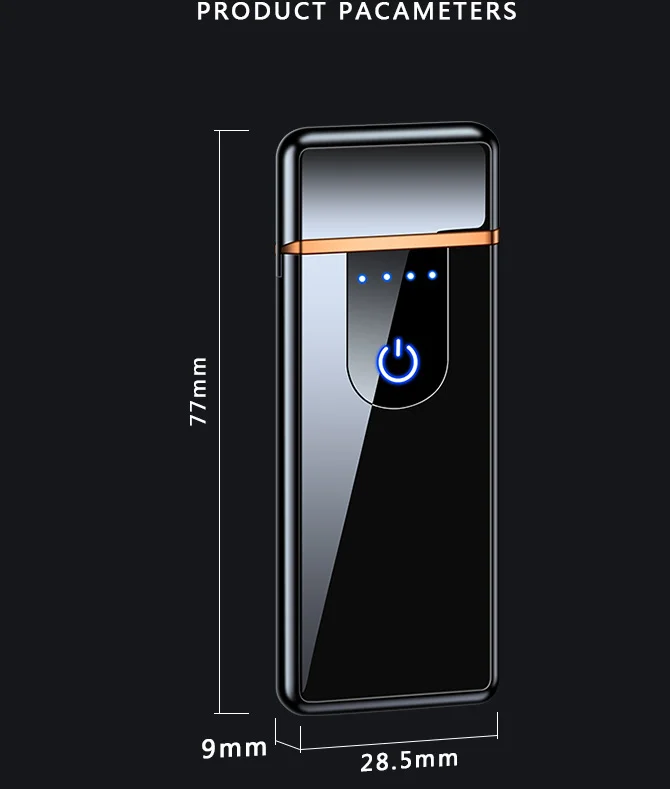 custom logo USB Charging Heat Coil Lighter wired electric lighter charged cigarette lighter