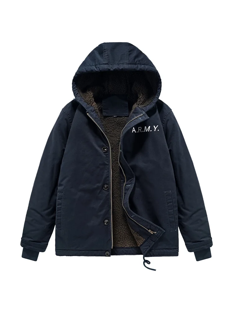 Vintage Winter Jacket Men Thick Warm Cashmere Liner Parka Male Outdoor Windbreaker Bomber Jackets Chaqueta Hombre M-6XL