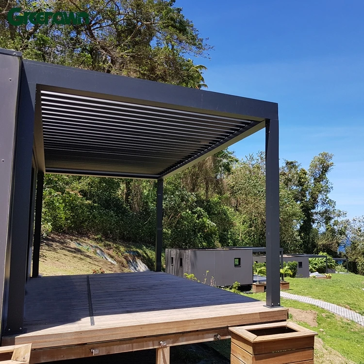 louvre pergola aluminum 6 x 3m pergola in park