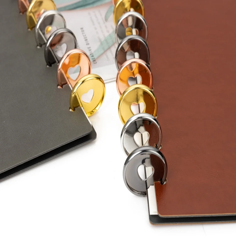 35mm Discbound Discs Heart Expansion ABS Mushroom Notebook Rings Plastic Hollow Expander Book Binding Rings for Happy Planner