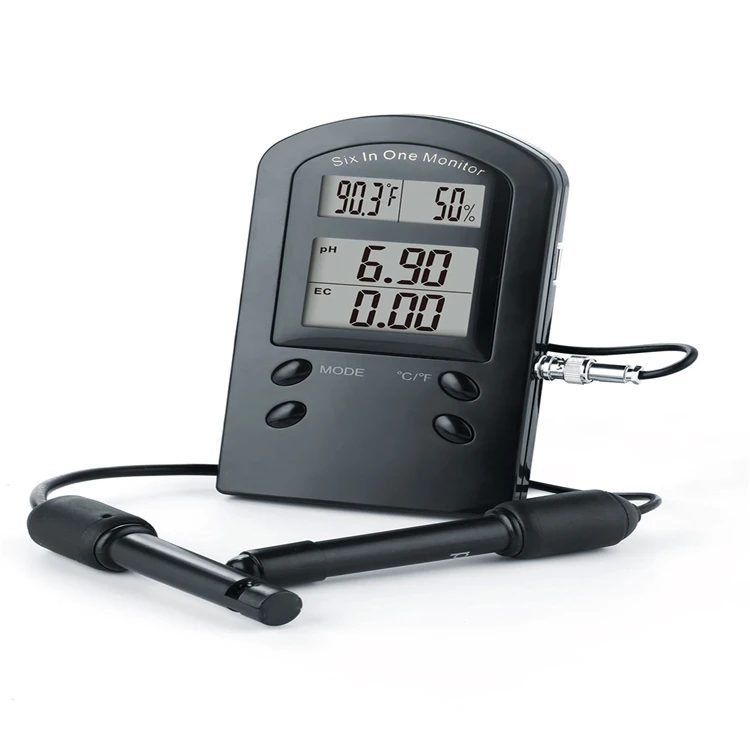 High Precision Easy to Read  PH EC TDS CF Temp RH  Monitor  Water Quality Monitor Lab  Hydroponic  Fish Tank Pond
