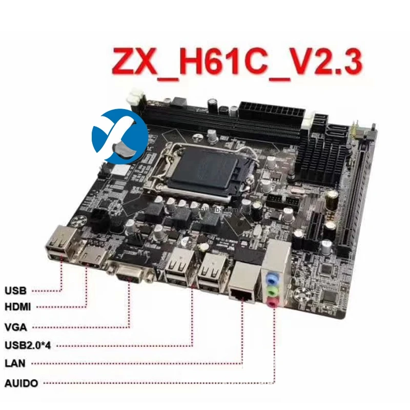 Motherboard manufacturers H61 Onboard Generation Processor Computer Motherboard gaming