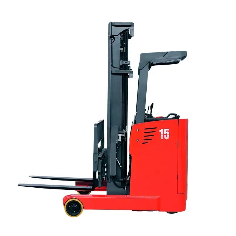 China factory stand up electric reach truck 1.5-2T  with EPS PU tire AC motor wireless camera
