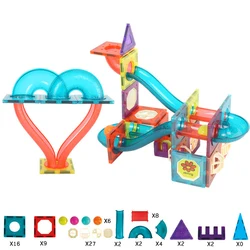 Zhoya New DIY Magnetic Tiles Constructor Toys Building Block Sets Safe ABS Plastic Magnetic Blocks Tiles For Kids