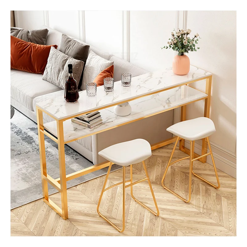 Современная легкая Роскошная сценическая мраморная барная стойка