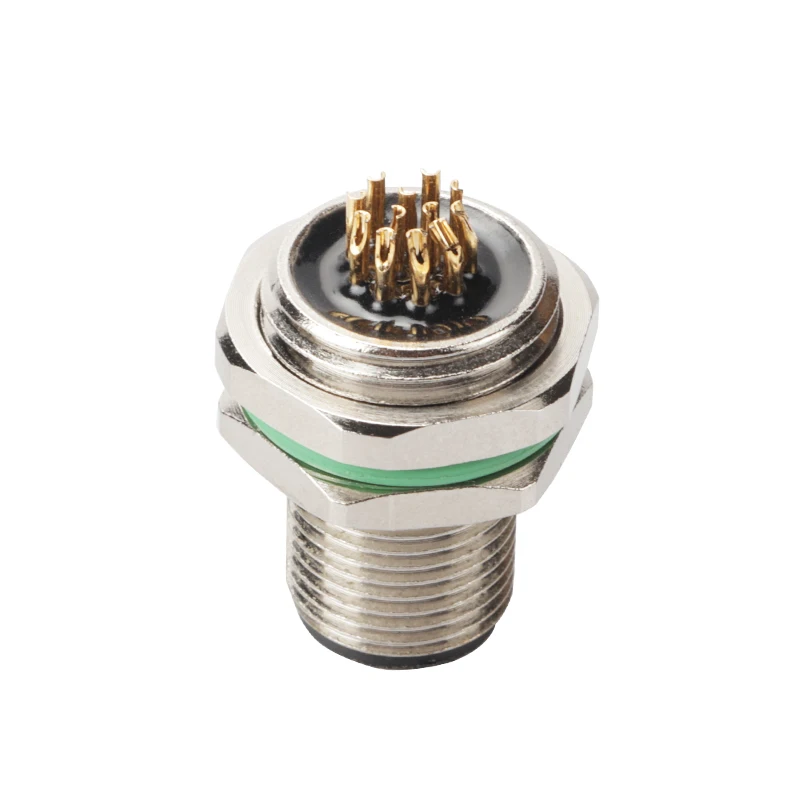 2Pin 5Pin 10Pin  Aviation Code Right Female Blue Waterproof  M12  Connector