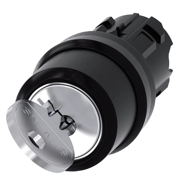 Siemens 3SU1000-4BC01-0AA0 SIRIUS ACT key switch, plastic, RONIS, 2 positions, momentary