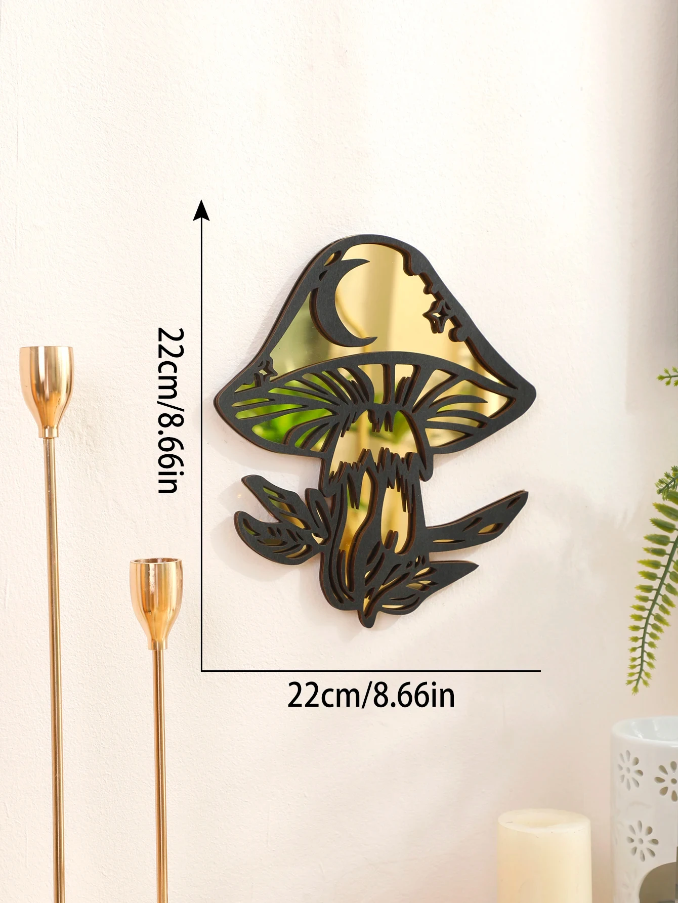Mushroom Wall Mirror Art Decorative Bathroom Acrylic Mirror Funky Surface Hanging Toadstool Mirror Nature Aesthetic Gifts