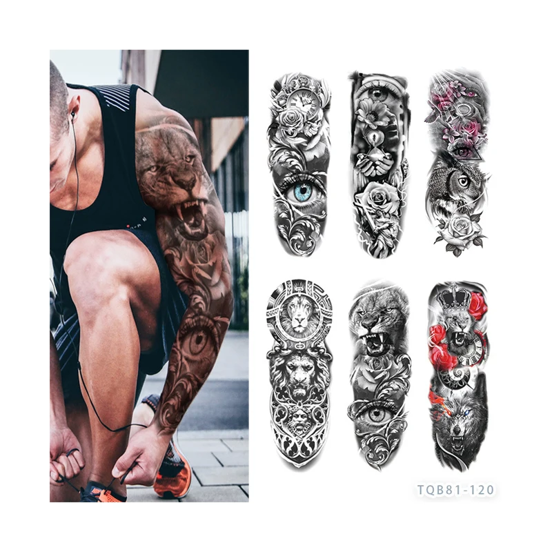 Hot Sale Cheap Price Eco-friendly Full Arm Larger Temporary Tattoo Sticker For Men and Women