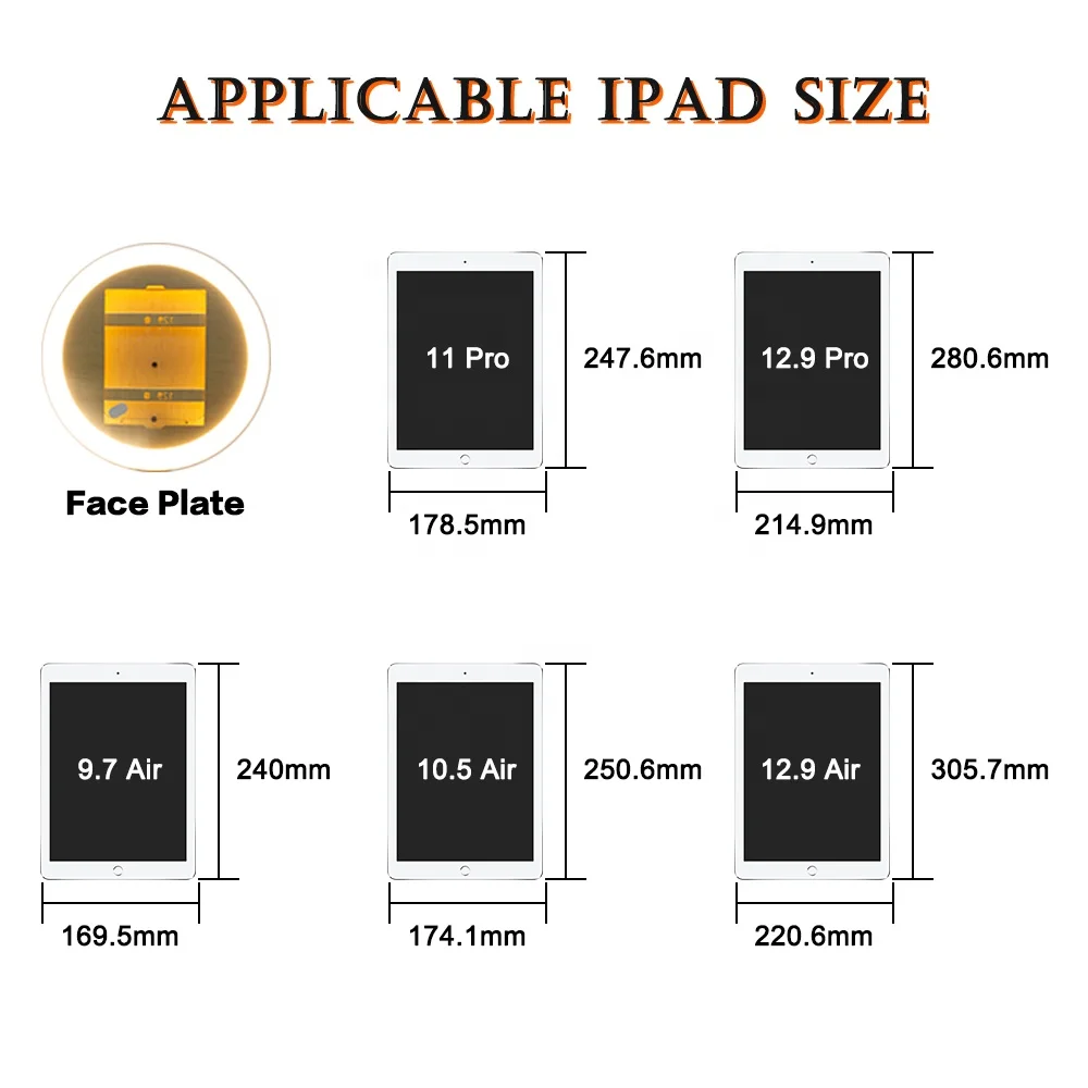 High Quality Portable Light Weight RGB Dimmable Removable Handheld Deluxe Lcd Ipad Photo Booth Shell for Wedding Party