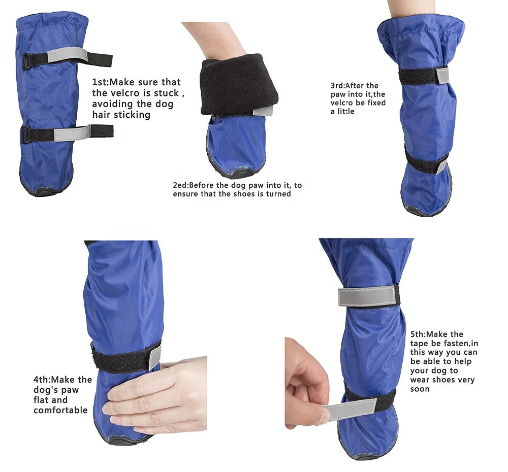 Hot Sale Dog Accessories Waterproof Long Legged Anti-slip Pet Warm Boots In Winter Dog Shoes