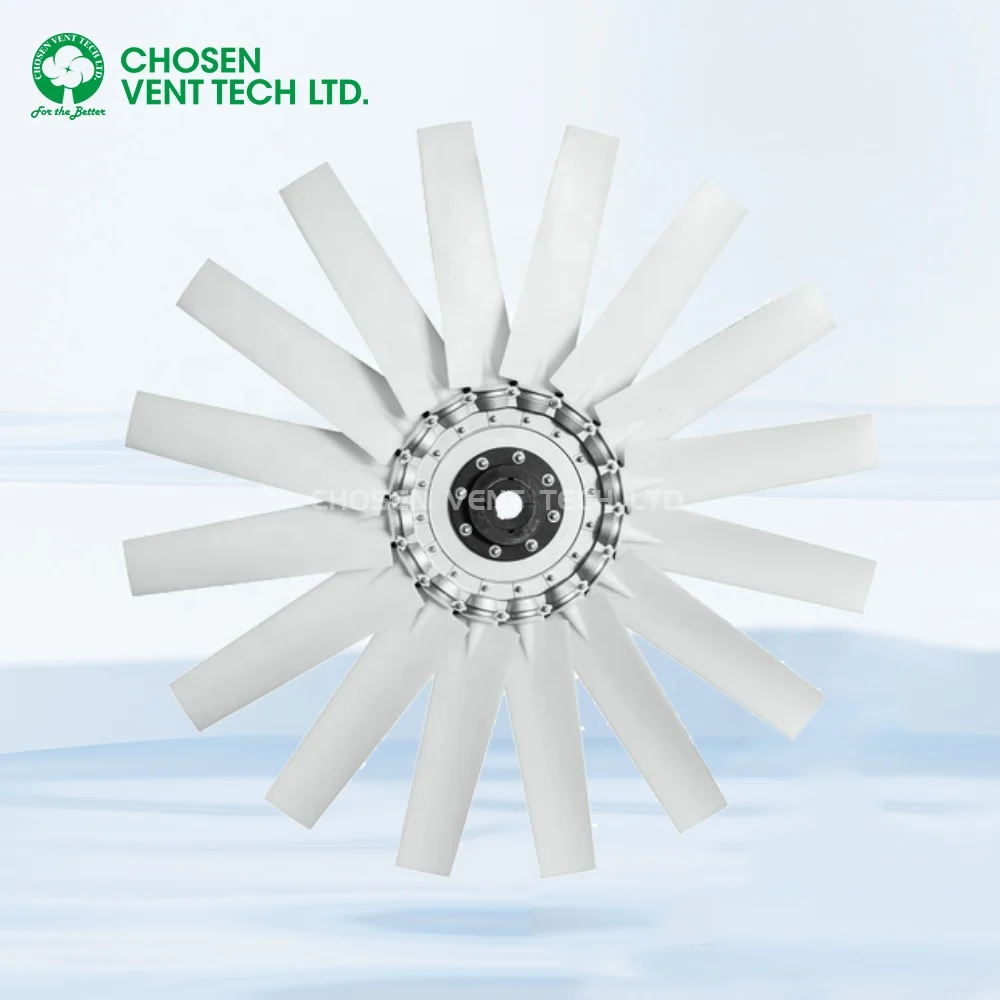 Cooling fan industrial axial flow fan blades with 16 blades for radiator impeller forklift engine