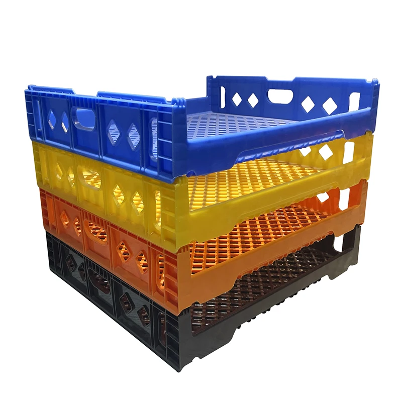 Plastic Stackable Crate HDPE Food Grade Moving Crate Transport Stackable Plastic Bread Tray Bakery Crate for Bread