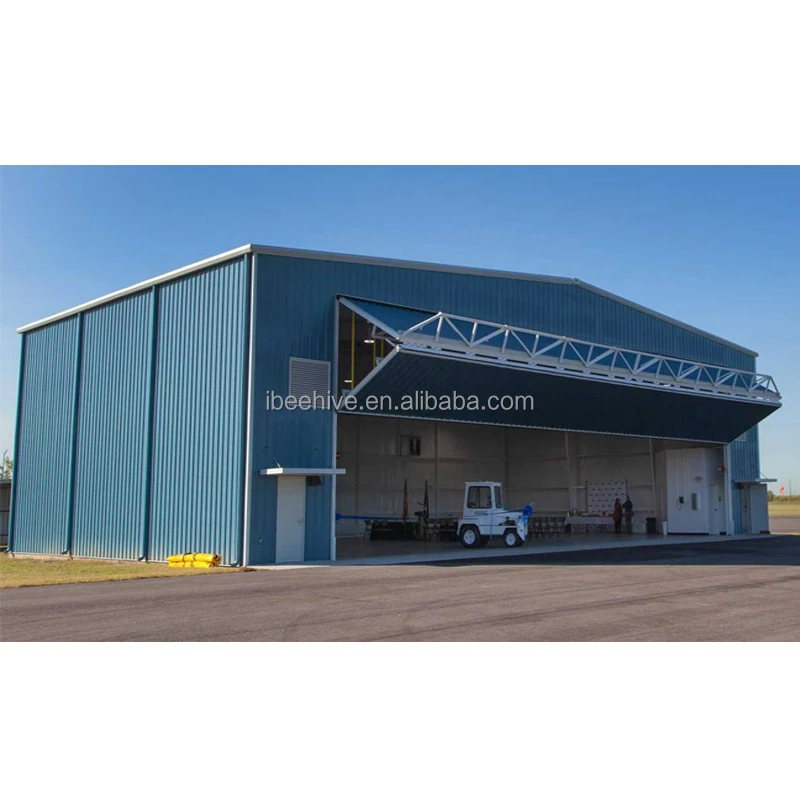 Prefab Metal Portal Frame Steel Storage Building Kits Steel Structure Aircraft Hangar