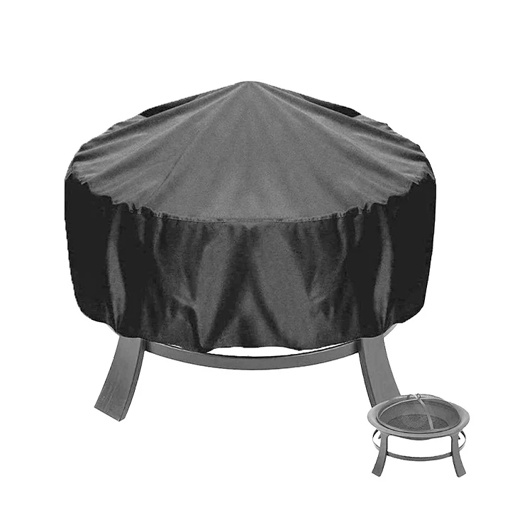Anti-UV Cover for Fire Pit Outdoor Fire Pit Round Waterproof Firepit Cover Cover Round for Fire Pit