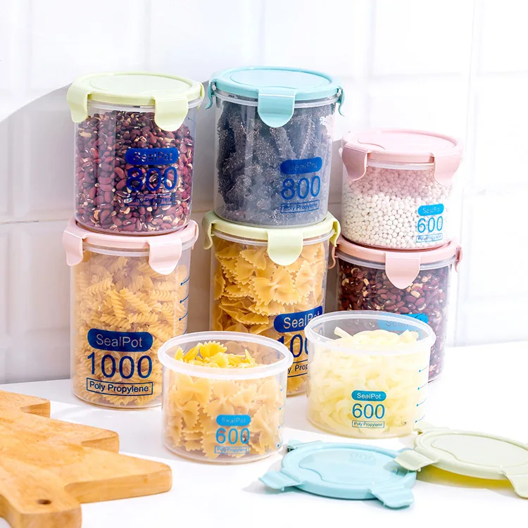 Kitchen Organizer Grains Beans Plastic Storage Box Airtight Food Storage Containers