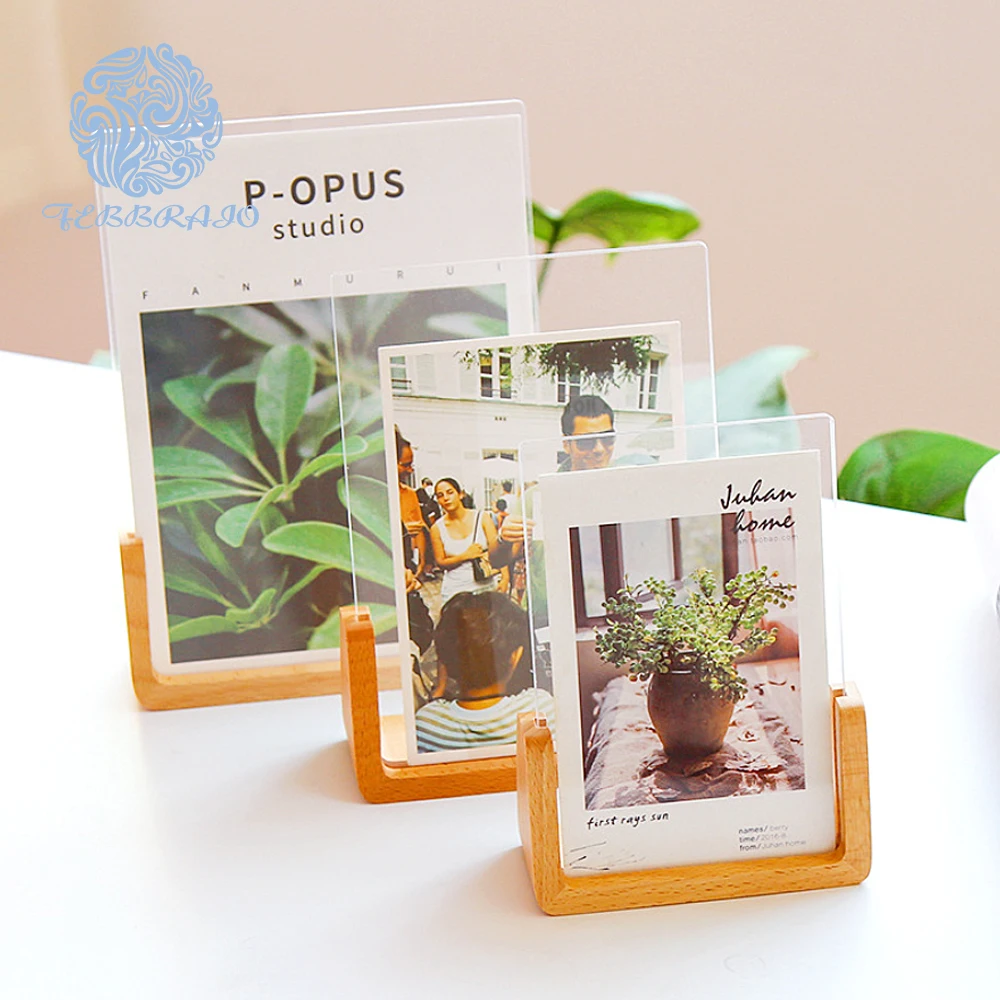 Акриловая настольная Фоторамка деревянная фоторамка Европейский стиль юбилейный подарок 5/6/7/8