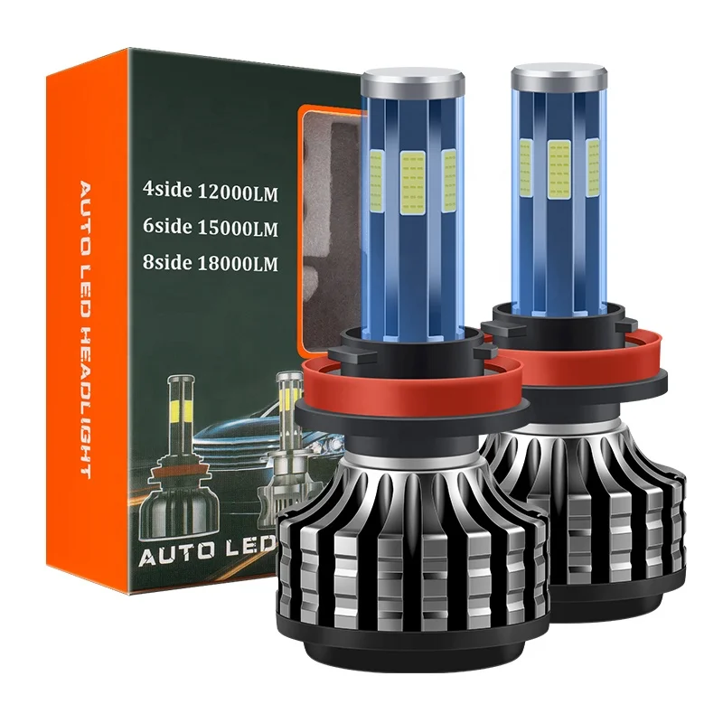 Top ranking X6S  glass tube canbus csp  6000k 8000k  HB3 HB4 led headlight car H1 lamp H4 H7 led light car H11 headlight bulb