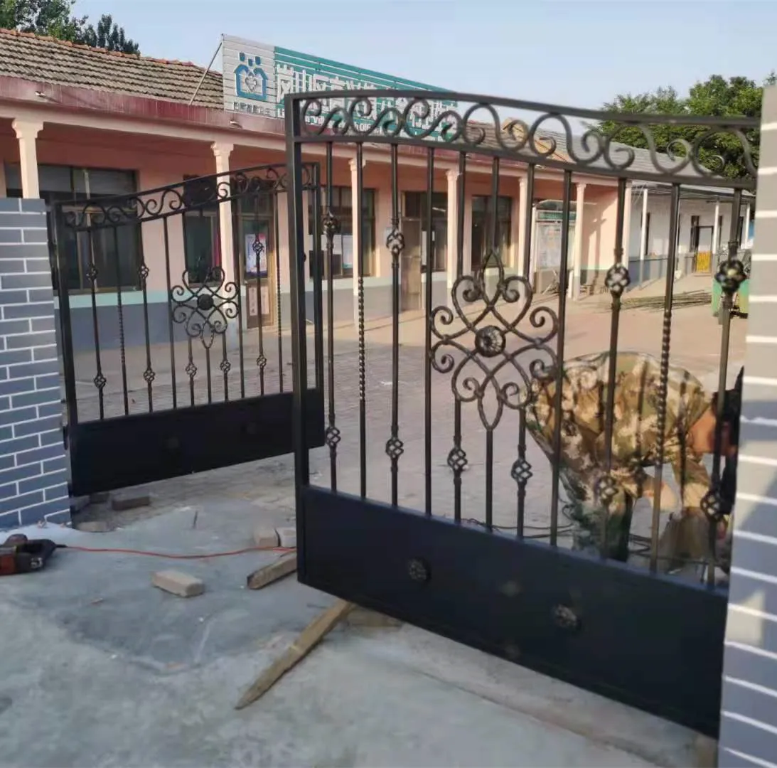 OUYA Simple Decorative Wrought Ornamental Iron Main Gate Designs