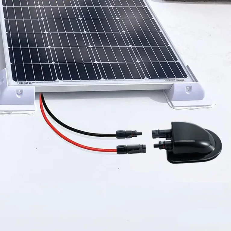 IP67 Waterproof ABS Double Solar Cable Entry Gland with MC Panel Mounting 6mm2 Cable for RV Caravan
