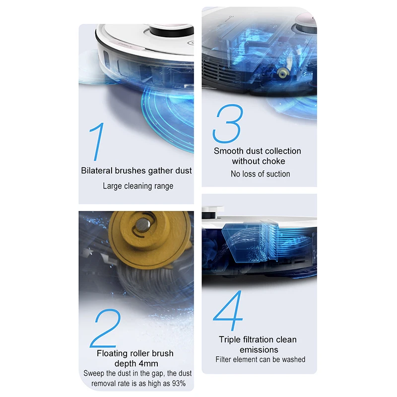 Laser radar Robot Vacuum Cleaner Floor Cleaning Sweeping dry Mop Amazon Alexa And Google smart robot Vacuum cleaners