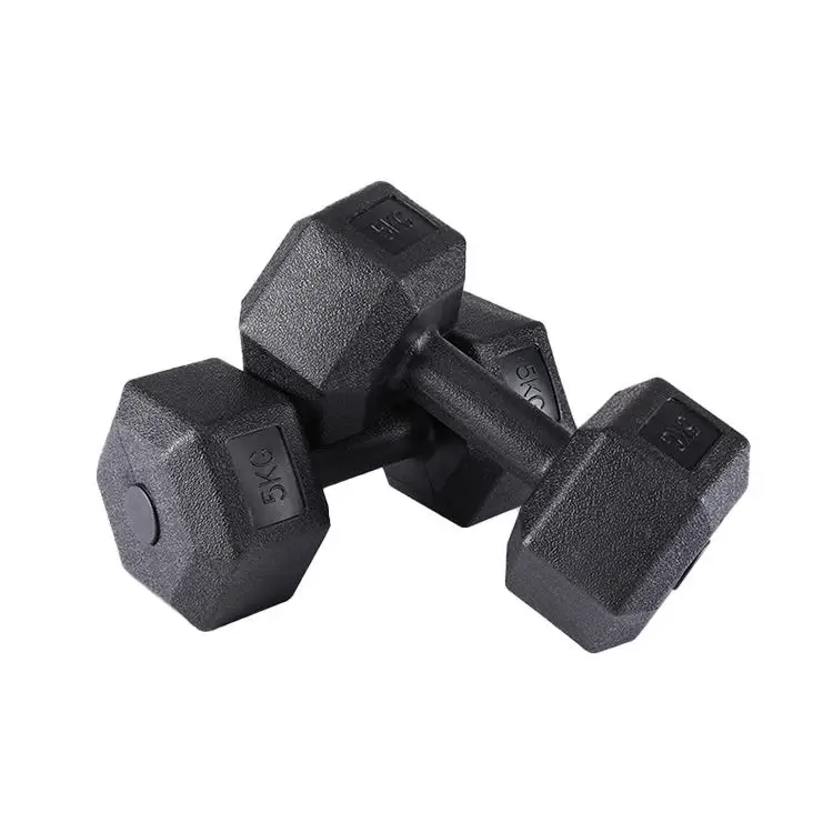 Factory Hot Sale Gym Bodybuilding Equipment Weight Lifting Environmental Hexagonal Fixed Dumbbell