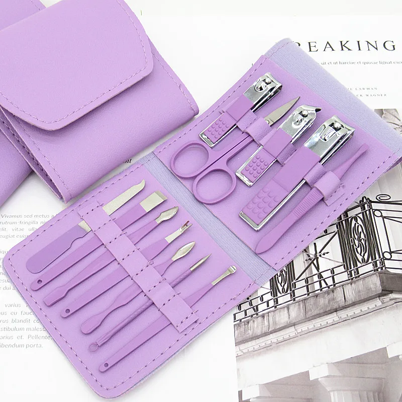 16PCS Professional Manicure Tools Nails Supplies Salon Nail Clipper Set Cutter Clipper Kit Cheap Manicure  Pedicure Set