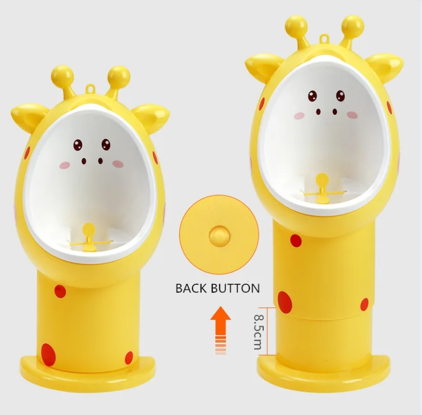 New Design Height Adjustable Cartoon Cute  Portable  Baby Training Potty Urinal eco-friendly