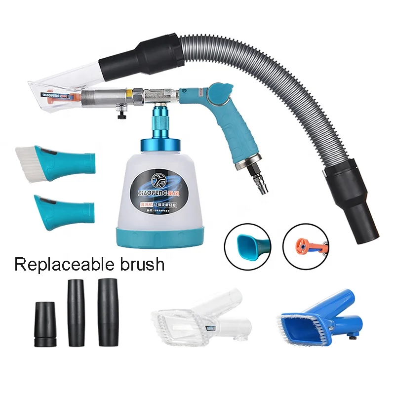Blue New Style Auto Engine Washing Tool Tornado Air Cleaning Gun dust absorbing Hurricane Handheld Tornado Foam Gun