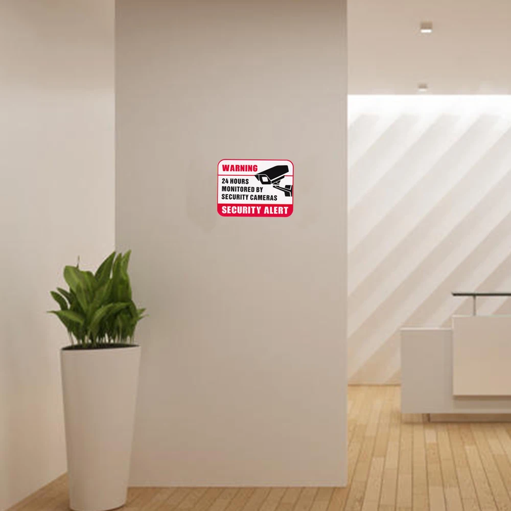 Security Cameras Commercial & Home Security Signs, Surveillance Video Warning! Deterrence Decals Surveillance Camera Sticker
