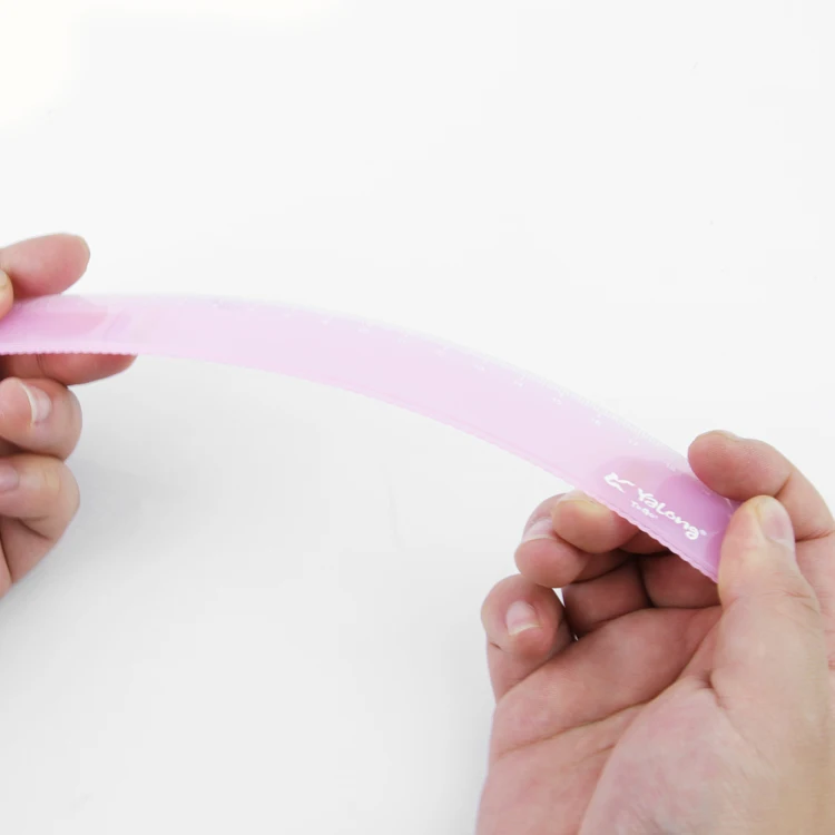 YALONG  Plastic Fluorescent  Ruler Set Of 20 cm School Ruler  For School Supplies