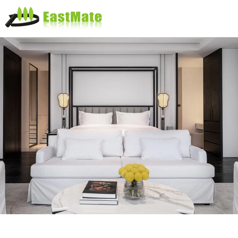 Hotel Bedroom Furniture Bedroom Set Double Single Queen King Size Bed Solid Wooden Beds Antique Wood Factory Manufacturer Modern