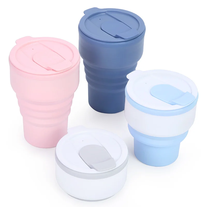 Portable Travel Coffee Beer Mug Spill Proof Silicone Insulated Coffee Travel Camping Drinking Coffee Mug