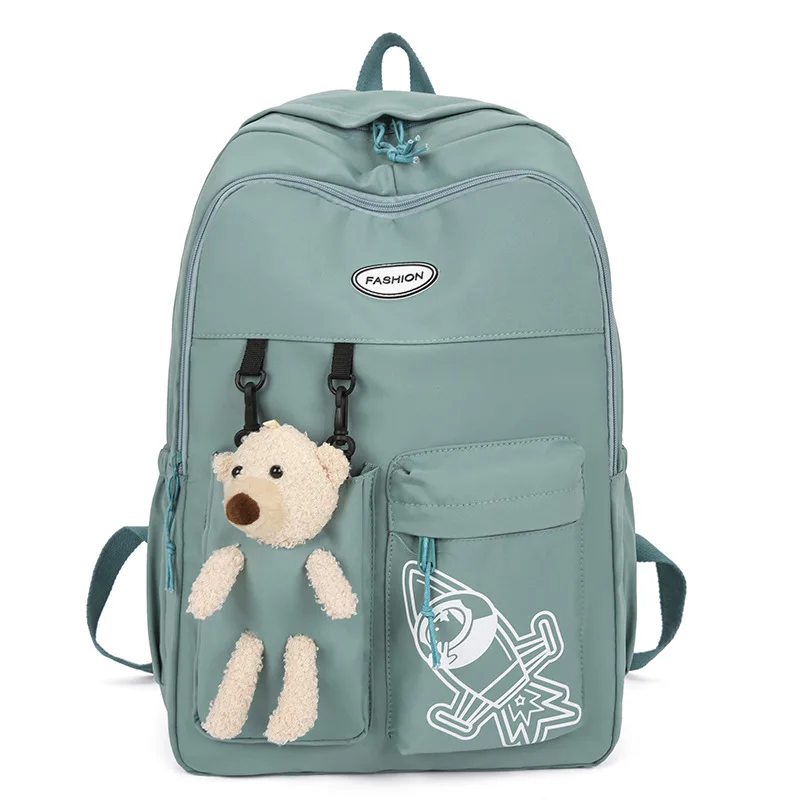 2023 Factory Elementary Students Schoolbag Cute Bear Doll Good Quality School Bags Backpack for Teenagers Girls Waterproof OEM