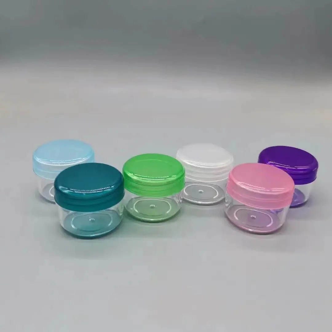 Factory hot selling custom jar cream plastic colorful portable personal care packaging airless screw cap jars