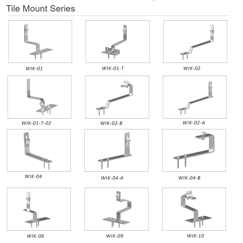 Asphalt roof aluminum SlateTile Solar Panel Installation Hook Pitched stainless steel solar pv flat tile roof hook