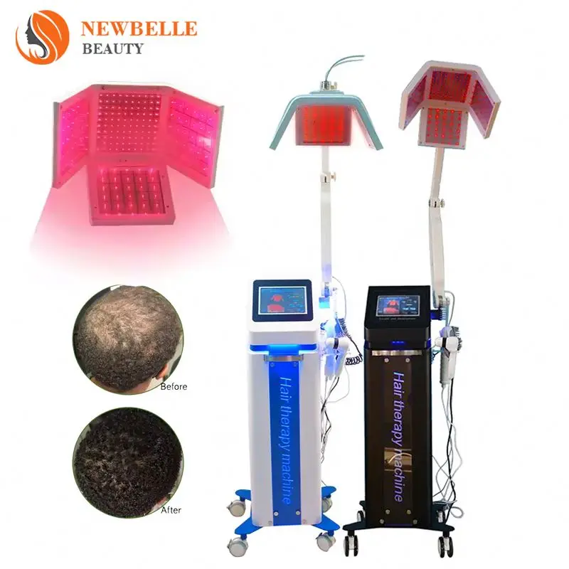 Hair Growth Machine Scalp Massage Devices With Diode Laser Micro Needle Rf Roller Kit Oil Micro-Current Oxygen Red Light Therapy