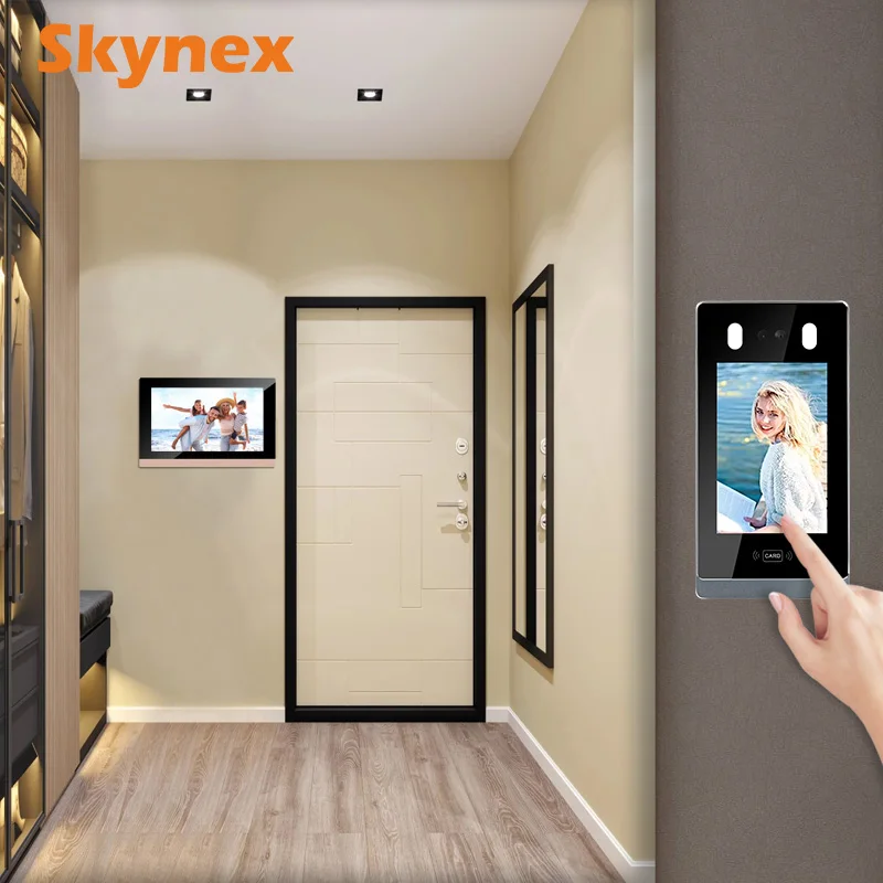 OEM/ODM 10 inch big lcd touch panel for intercom with HD1080P camera gold and black color video door phone system