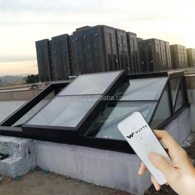 Automatic Roofing Top Sunroof Daylighting Ventilation Electric Motorized Sliding Roof Glass Window Skylight With Import Motor