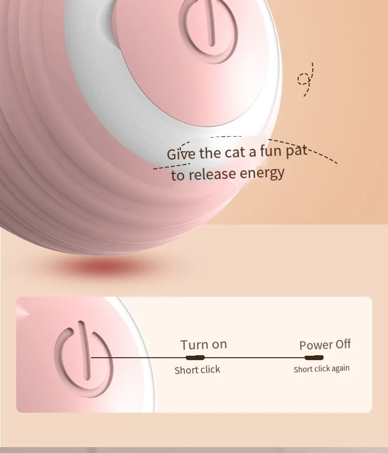 Interactive Cat Ball Smart Toys Automatic Rotating Magic Toy for Cats and Kittens