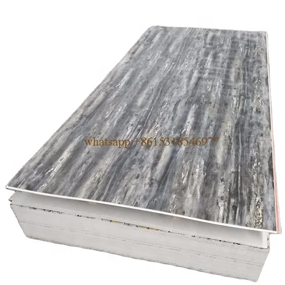 1220*2440mm High Quality Decoration Interior  pvc plastic Integrated Wall  pvc marble sheet