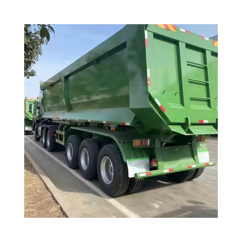 Vehicle Master hydraulic 45 cbm 60 ton 3axle rear dump semi trailer